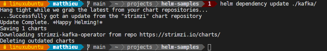 helm repository update