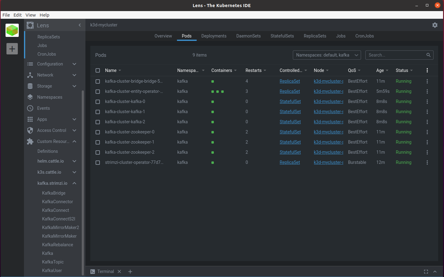 custom strimzi resource